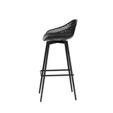 Gardeon 4x Outdoor Bar Stools Plastic Black