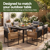 Gardeon 2PC Outdoor Dining Chair Wicker Patio Armchair Cushion Garden Furniture