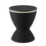 Gardeon Outdoor Bar Table Portable Ice Bucket Cooler 30L Adjustable Top Black