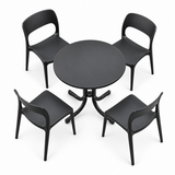 Gardeon 5PCS Outdoor Dining Set Table and Chairs Patio Furniture Garden Black