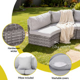 Gardeon 8 Seater Outdoor Sofa Set 11PCS Table Chair Set Garden Rattan Furniture