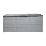 Gardeon Outdoor Storage Box 290L Lockable Organiser Garden Deck Shed Tool Grey