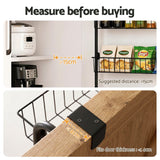 Artiss Over Door Storage Hanger Pantry 6-Tier Metal Hook Hanging Organiser Black