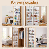 Artiss Over Door Shoe Organiser Storage X2 6-Tier Pantry Hanger 24 Pockets White