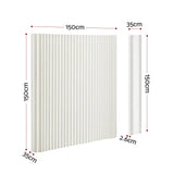 Artiss Paper Room Divider 2Pcs Folding Partition Screen Honeycomb Privacy Screen Freestanding 150cm White