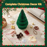 Jingle Jollys Prelit Christmas Tree Decorations Bundle Foldable Quick Setup