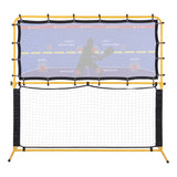 Everfit Pickleball Net Rebounder Portable Training Practice 6FT Black Yellow