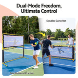 Everfit Pickleball Net Rebounder Portable Training Practice 6FT Black Yellow