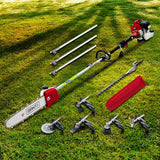 Giantz Pole Chainsaw 2 Stroke Petrol Tree Pruner Long Reach Saw 12 Inch Bar 7 In 1