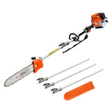 Giantz Pole 4 Stroke Chainsaw Petrol Tree Pruner Long Reach Saw 12 Inch Bar