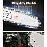 Giantz Pole 4 Stroke Chainsaw Petrol Tree Pruner Long Reach Saw 12 Inch Bar