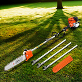 Giantz Pole 4 Stroke Chainsaw Petrol Tree Pruner Long Reach Saw 12 Inch Bar
