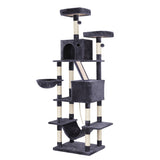 i.Pet Cat Tree Tower 206cm Large Scratching Post Furniture Scratcher House Grey