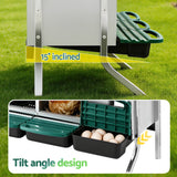 i.Pet Chicken Nesting Box Roll Away Metal Nesting Box Wall Mounted 6 Holes Green
