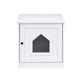 i.Pet 49x51cm Cat Litter Box Enclosure Hidden Litter Tray Cabinet White