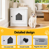 i.Pet 49x51cm Cat Litter Box Enclosure Hidden Litter Tray Cabinet White