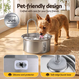 i.Pet 3.2L Cat Water Fountain Pet Feeder Dog Drinking Dispenser 304 Stainless Steel