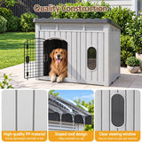 i.Pet 109cm Large Dog House Outdoor Pet Kennel with Metal Door Grey
