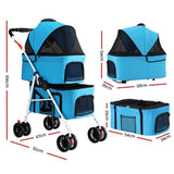 i.Pet 2-Tier Pet Stroller 25kg Capacity & 400pcs Training Pads Combo