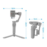 Devanti 3-Axis Handheld Gimbal Stabilizer for Smartphone & Tripod AI Tracking Fill Light