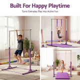 Everfit Kids Gymnastics Bar Pull Up Station Monkey Bar Adjustable Indoor Garden