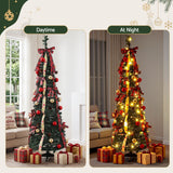 Jingle Jollys Pop Up Christmas Tree Pre Decorated Artificial Christmas Tree 160cm