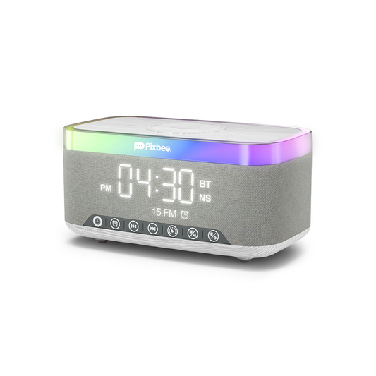 Pixbee Atmos 5-in-1 Alarm Clock with Charging Dock