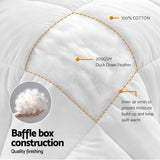 Giselle Bedding Single Quilt, 200GSM Summer Duck Down Feather Doona Insert