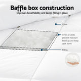 Giselle Bedding 800GSM Goose Down Feather Quilt Winter Blanket Duvet Comforter Single