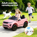 Rigo Ride On Car Kids Electric Ride On Cars Land Rover Licensed 12V Pink