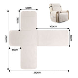 Artiss Quilted Recliner Chair Covers 100% Waterproof Recliner Slipcovers