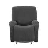 Artiss Recliner Chair Covers with Storage Side Pockets Grey Fabric