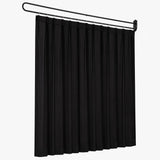 Artiss Room Divider Wall Mounted Hanging Curtain Partition Screen Black 200x220cm