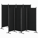 Artiss 4 Panel Room Divider Set of 2 Folding Privacy Screen Fabric Room Separator Partition Black