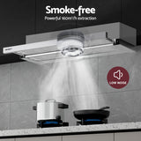 Devanti 90cm slide-out range hood 900mm stainless steel