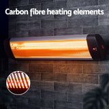Devanti 2PCS Electric Radiant Strip Heater Outdoor Indoor Patio Infrared Heaters 3000W