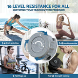 Everfit Rowing Machine for Home Magnetic Rowing Machine App Compatible Quiet Exercise Equipment White