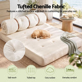 Artiss Convertible Sofa Bed Roll-Up Sleeper Chair Fold Out Couch Floor Lounge