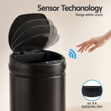Devanti 30L Sensor Bin Automatic Touchless Trash Can Garbage Rubbish Black