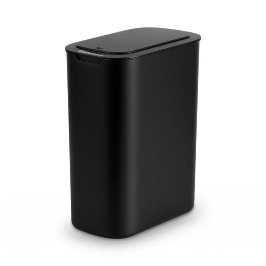 Devanti Automatic Trash Bin with Lid 25L Motion Sensor Kitchen Bin Touchless Garbage Can Plastic Slim Rubbish Bin with Liner Holder for Kitchen, Home, Office, Black