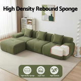 Artiss 300cm Modular Sofa Bed Comfort L-Shaped Sectional Boneless Couch Green