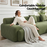 Artiss 300cm Modular Sofa Bed Comfort L-Shaped Sectional Boneless Couch Green