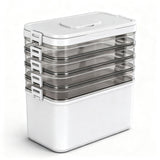 Artiss 5 Tier Portable Storage Box Detachable with Handles Plastic Clear