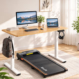 Artiss 100cm Standing Desk Treadmill Motorised Natural Wood