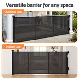Keezi Retractable Gate Baby Gate Pet Safety Fence Extends up to 400cm Black