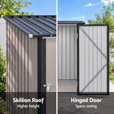 Giantz Garden Shed Outdoor Storage Metal Tool Shed Steel 99x104cm Brown