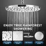 Cefito High-Pressure Shower Heads with Anti-burst 1.5m Hose & 304 S.S Rail, Ideal for Bathroom Upgrades and Pet Washing, 10 Inch Rain & 3-Function Combo