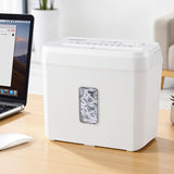 DEVANTI 8L Small Tabletop Paper Shredder 4 Sheet P4 Cross Cut Home Office