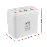 DEVANTI 8L Small Tabletop Paper Shredder 4 Sheet P4 Cross Cut Home Office