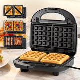 Devanti 3-in-1 Sandwich Press Waffle Maker Panini Press Grill 850W